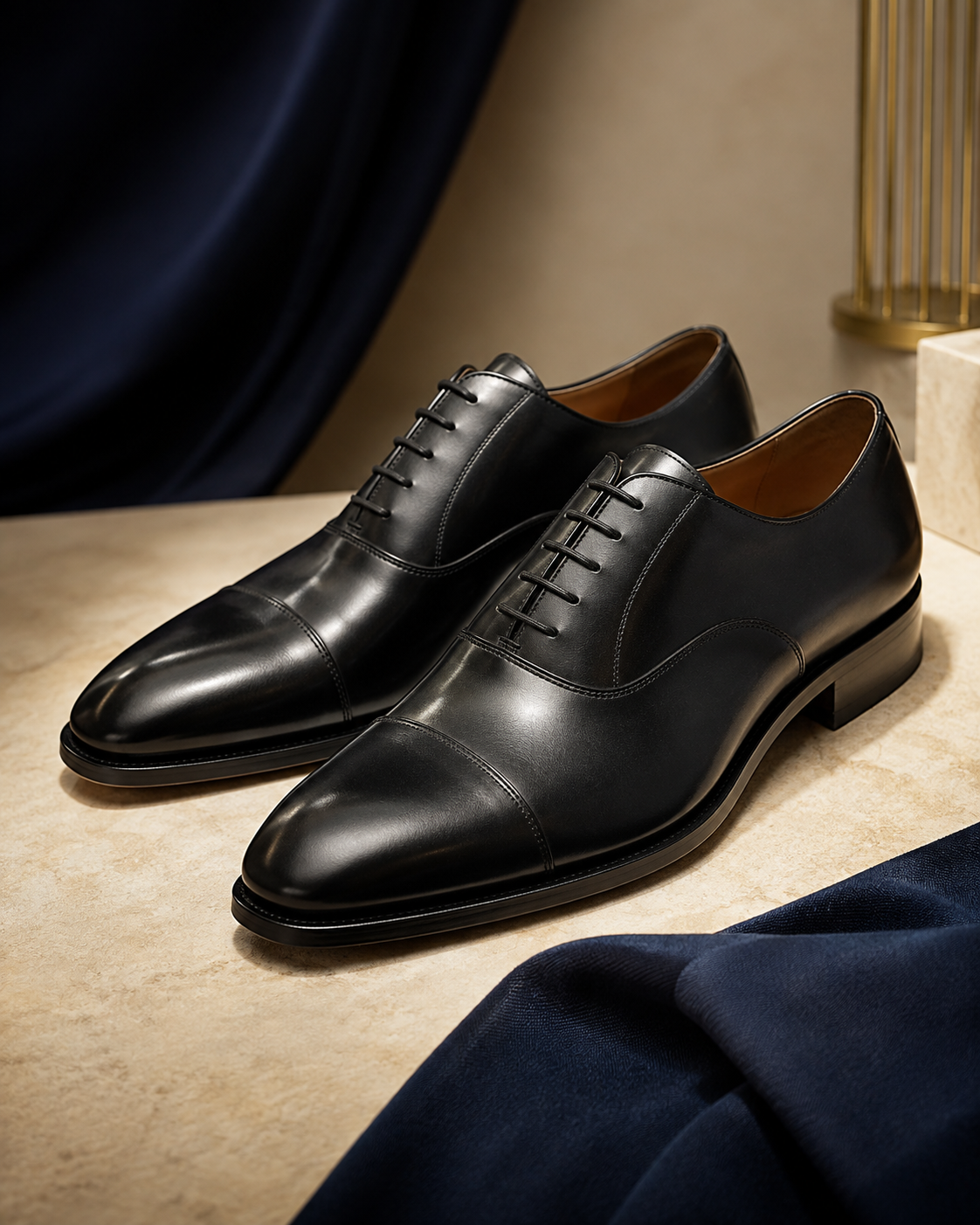 Elegant black formal shoes