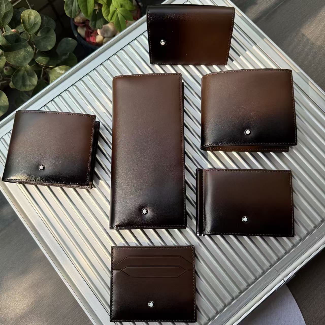 Premium Gradient Leather Wallet Collection