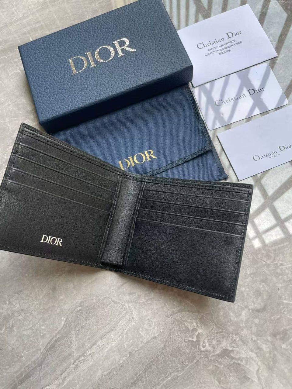 Premium Textured Leather Bifold Wallet