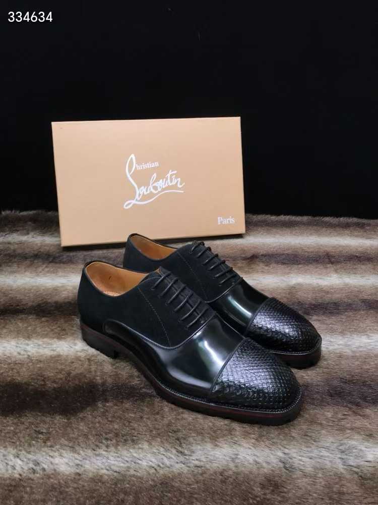Exotic Leather Contrast Oxford