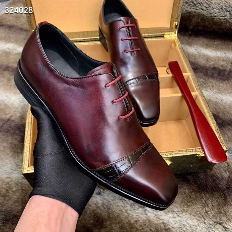 Hand-Finished Crocodile Panel Oxford