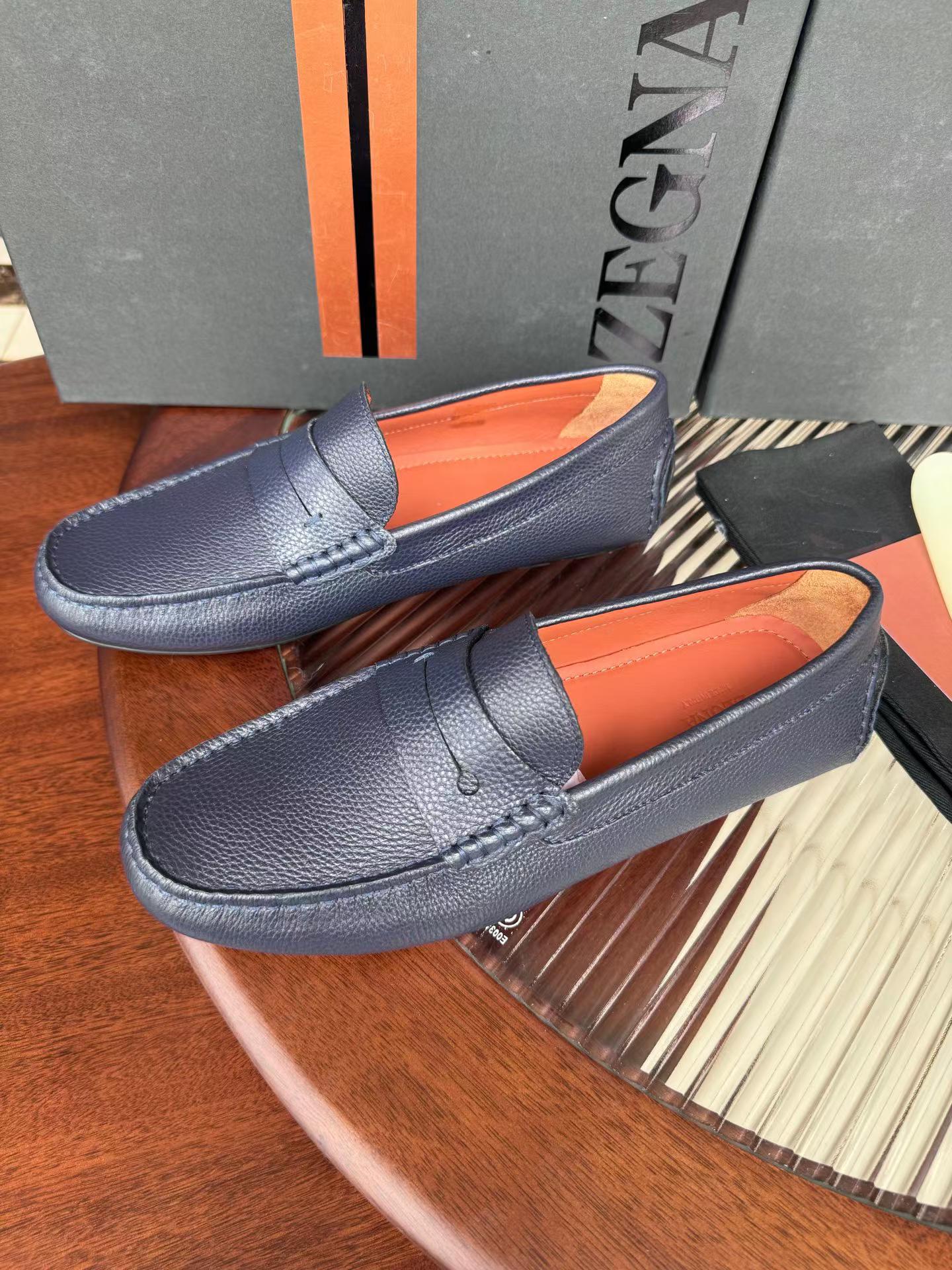 Hand-Stitched Suede Driving Loafer