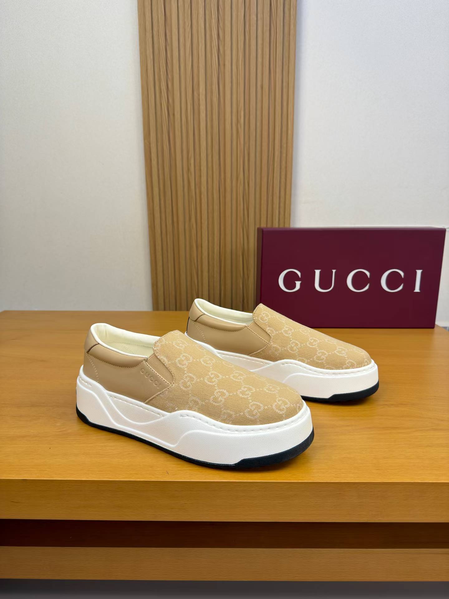 Nappa Leather Slip-On Sneaker