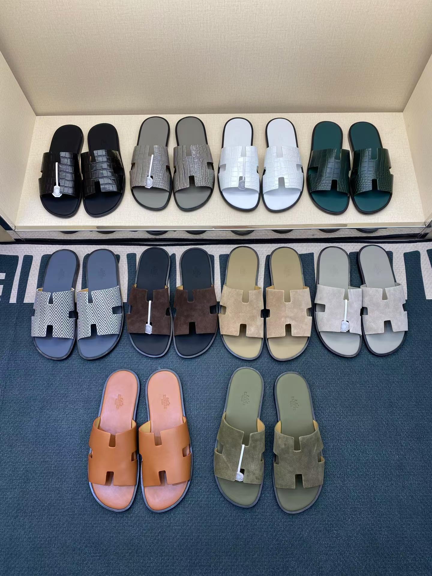 Premium Leather H-Strap Sandals