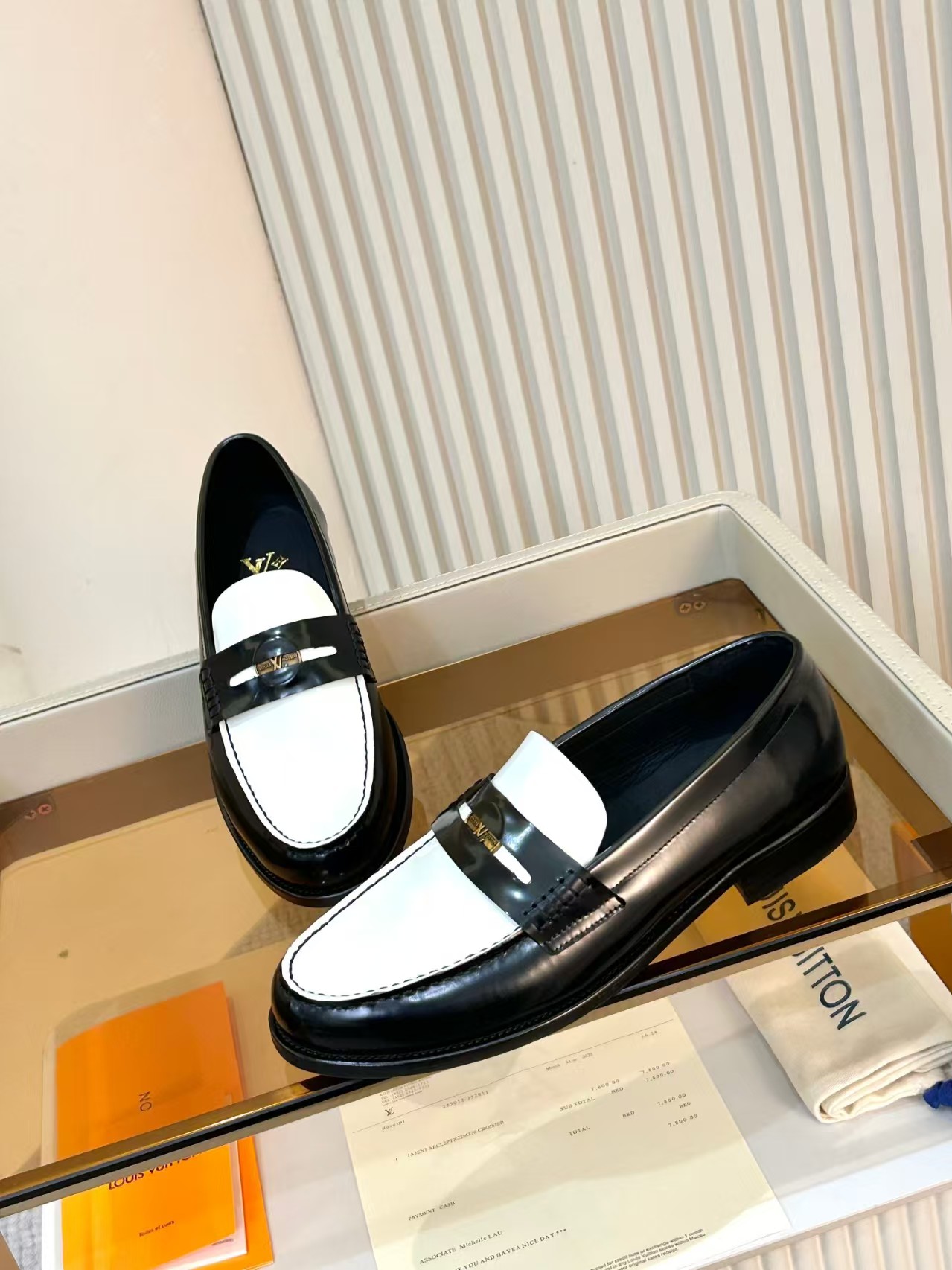 Premium Two-Tone Leather Penny Loafers