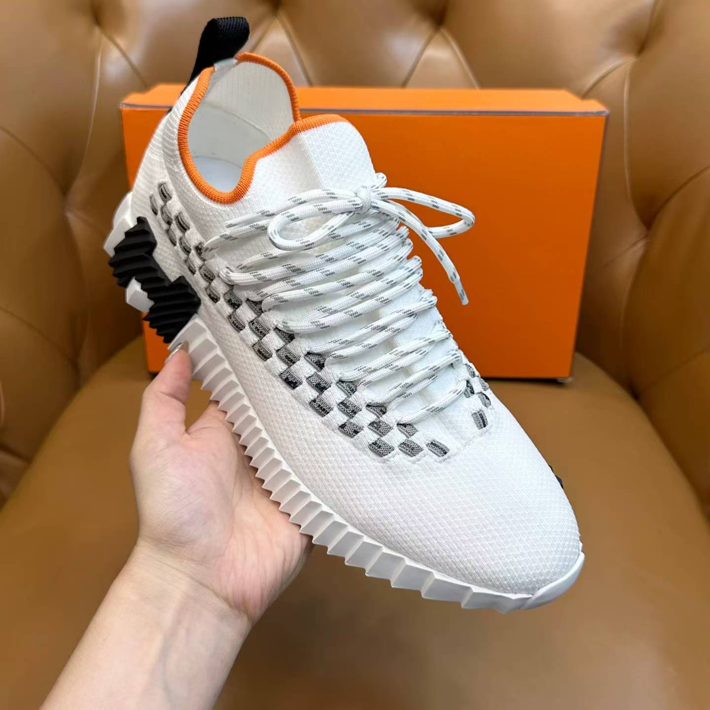 Premium Knit & Suede Casual Sneakers