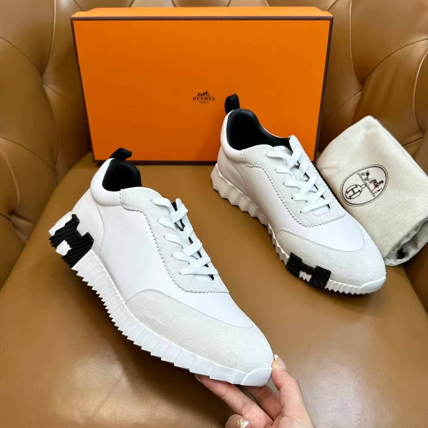 Premium Calfskin Sport Sneakers