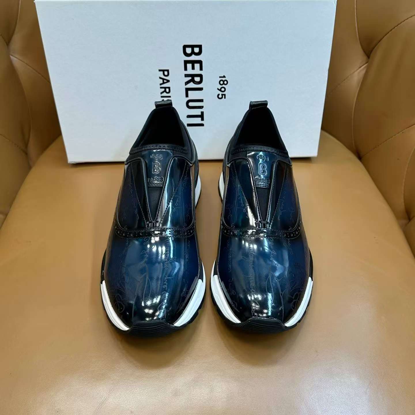 Premium Hand-Finished Leather Casual Sneakers