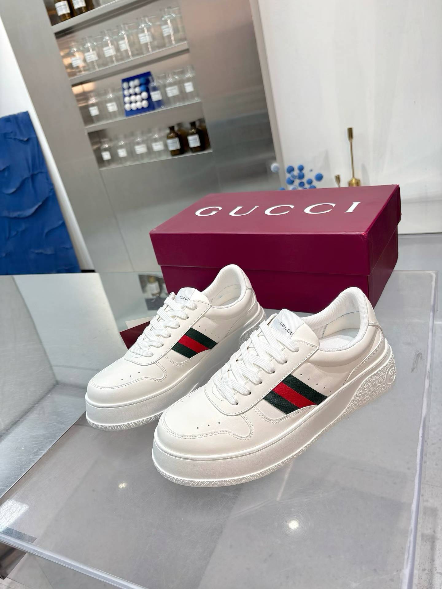 Premium Leather Platform Sneakers