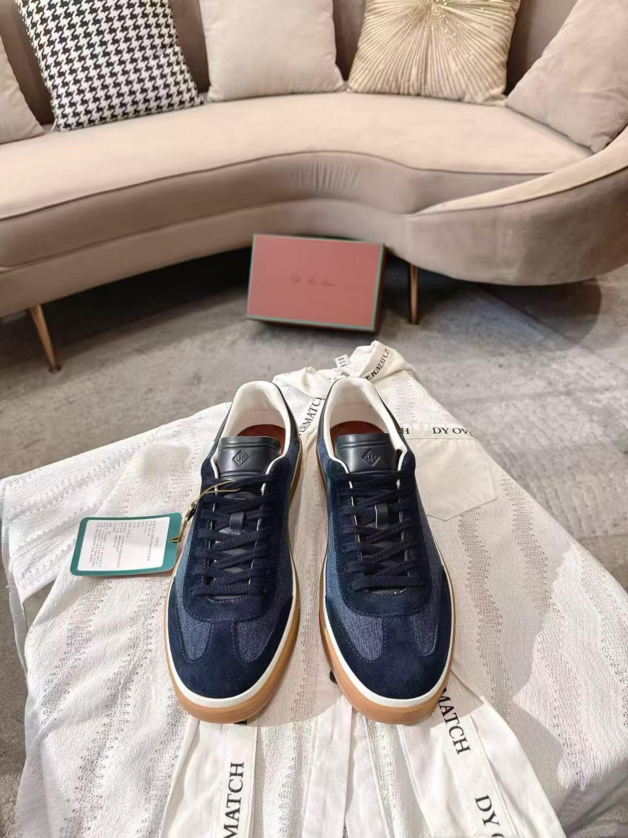 Premium Leather, Suede & Denim Trainer