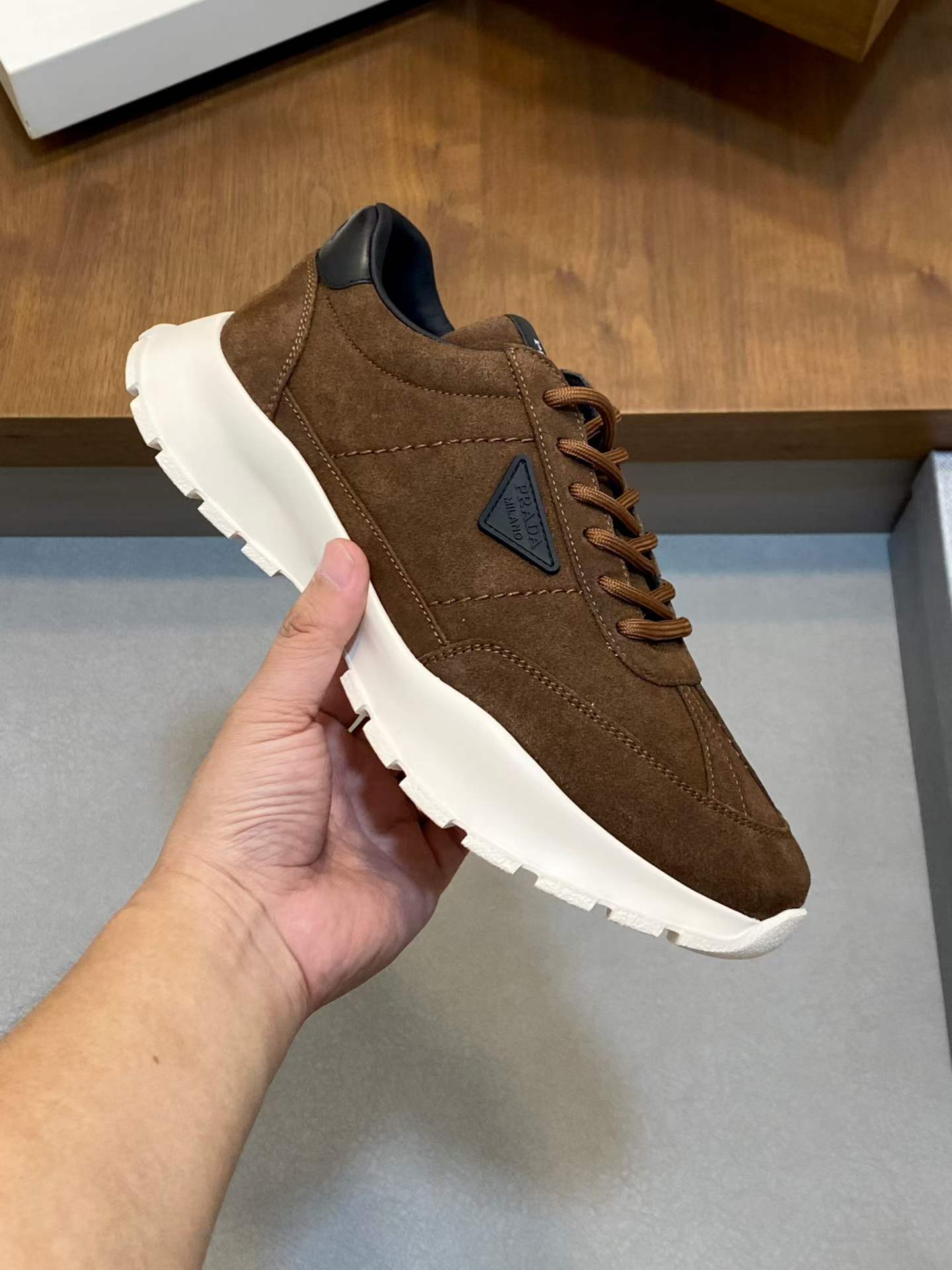 Premium Suede & Mesh Leather Sport Sneakers
