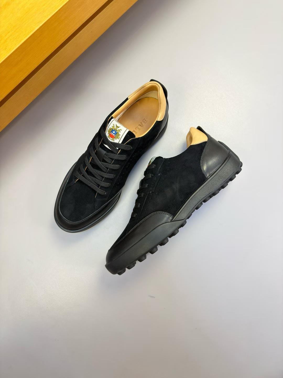 Premium Nappa & Pebbled Calfskin Casual Sneakers