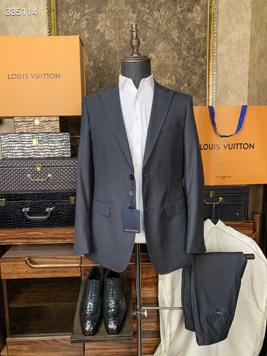 Wool Blend Tailored Two-Piece Suit