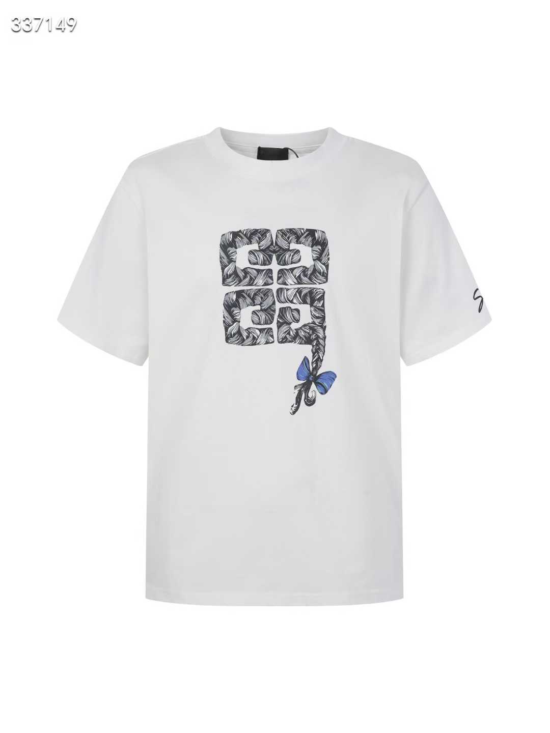 Braided Print Cotton T-Shirt