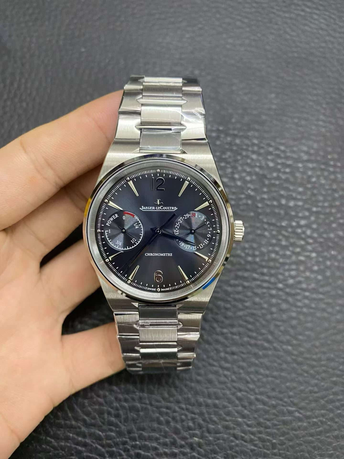 Dual-Register Power Reserve Steel Watch