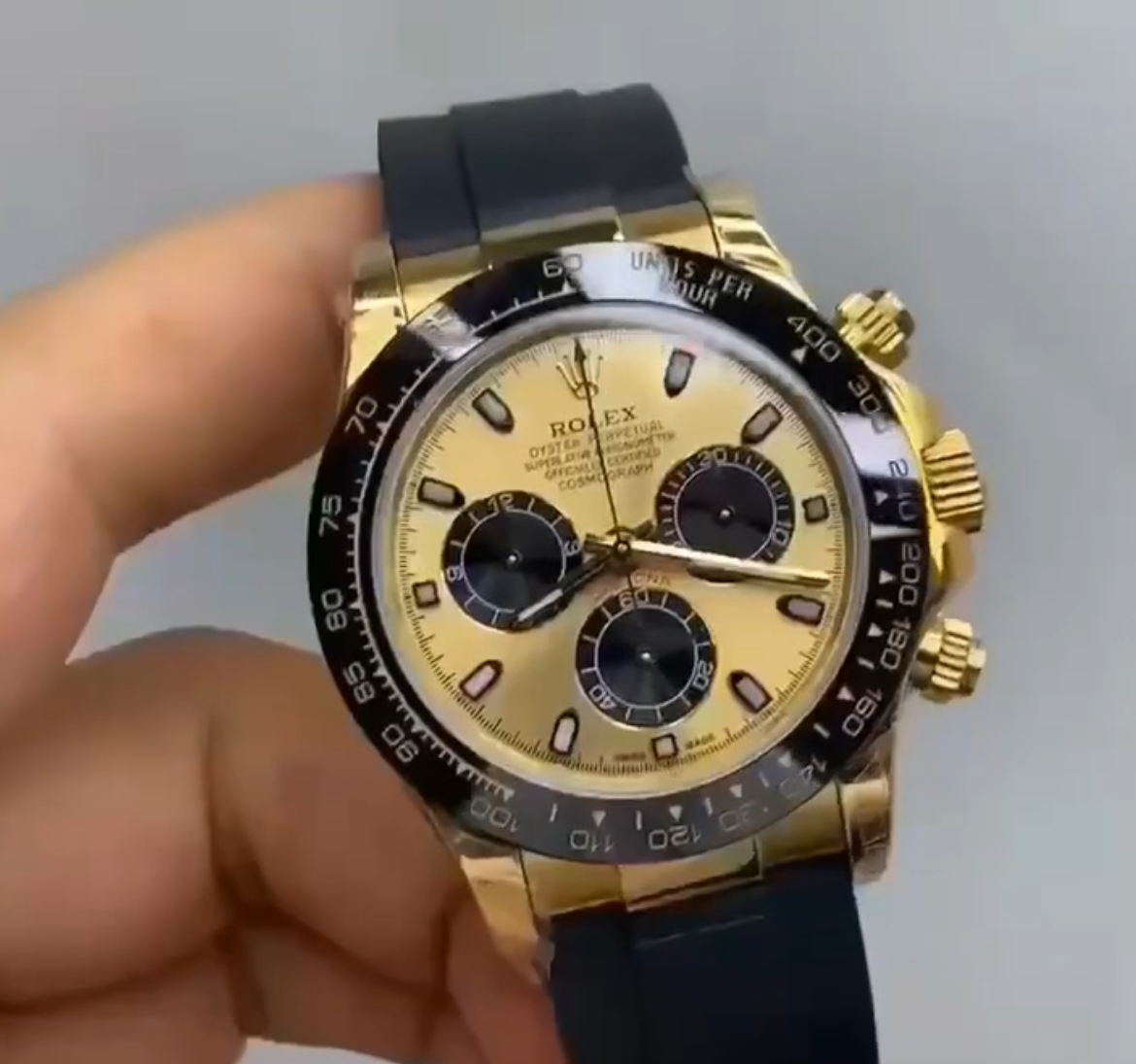 Premium Gold-Tone Chronograph Watch
